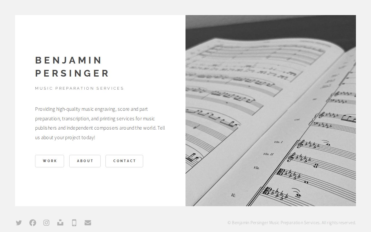 Benjamin Persinger Music Preparation Services